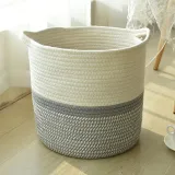 Woven Soft Kids Toy Set Cotton Rope Basket Indoor Planters For Indoor Plants