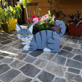 Blue Cat Siamese Cat Planter Outdoor Garden Cat Standing Flower Pot