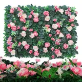Artificial Rose Flower Row Creative Background Plant Flowers Wall Decor