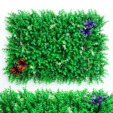 Artificial Plant Eucalyptus Flowers Panels Hedge Plant Wall Anti Ultraviolet Sunscreen Lawn