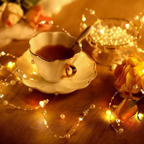 Pearl Led String Lights Starry Fairy Lights for Bedroom Christmas Parties Wedding