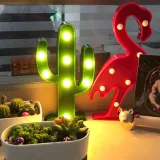LED Cute Animal Flamingo Star Wall Lamp Cartoon Lighting Decoration Gifts