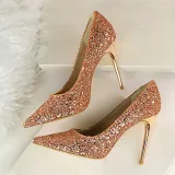 Women Sequins Bridal Elegant Party Sexy Pumps High Heel