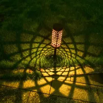 Solar Cylindrical Mesh metal LED Landscape Lamp Decorative Lamp