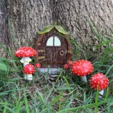 Resin Luminous Home Door And Mushroom Garden Yard Decor