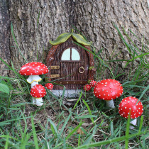 Resin Luminous Home Door And Mushroom Garden Yard Decor