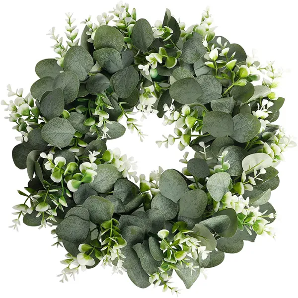 Artificial Eucalyptus Wreath Front Door Decor Hanging Ornament