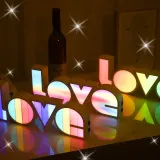 LED Love Letter Shape Lamp Sign Wedding Party Decoration Light