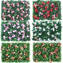 Artificial Daisy Flowers Panels Hedge Plant Wall Anti Ultraviolet Sunscreen Lawn