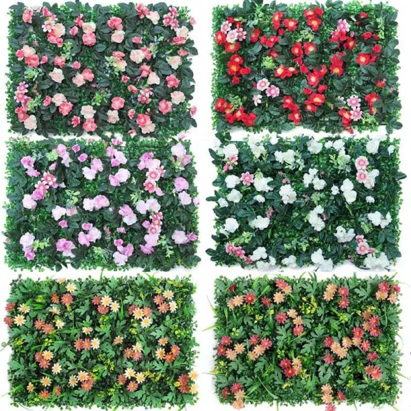 Artificial Daisy Flowers Panels Hedge Plant Wall Anti Ultraviolet Sunscreen Lawn