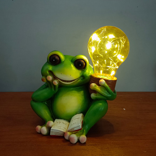 Solar Lamp Garden Animals Learn Frog Cute Fun Decorations