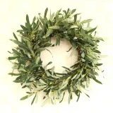 Olive Leaf Rattan Hoop Wreath Door Décor Party Hanging Ornament