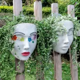 Girls Face Head Flower Planter Succulent Plant