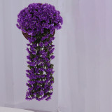 Home Artificial Flower Hanging Floral Violet Vine Room Decoration