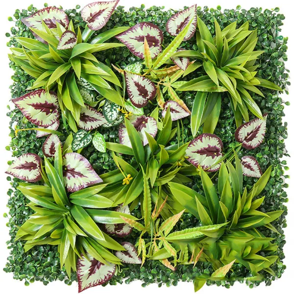 Artificial Vanilla Plant Grass Panels Topiary Hedge Plant Wall Anti Ultraviolet Sunscreen Lawn