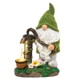 Solar Garden Resin Ornaments Dwarf Crafts Courtyard Lawn Decorative Lamp