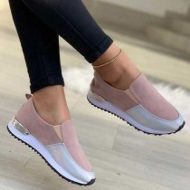 Flats Cut Out Suede Leather Low Top Boat Platform Sneaker