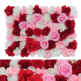 Artificial Silk Rose Flower Row Romantic Wall Décor