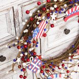 Independence Day Red Blue Berry Wreath Patriotic Decorations