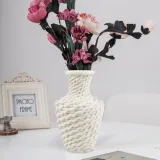 Shatterproof Vase Flower Pot Origami Plastic Flower Vase Decoration Home Plastic Vase
