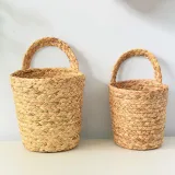 Hanging Storage Baskets Small Water Grass And Paper Rope Woven Basket