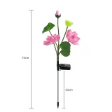 Solar Lotus Color Gradient LED Lamp Garden Lamp Courtyard Lamp
