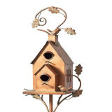 Bird House Stand Garden Yard Decor