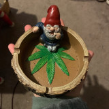 Gnome Ashtray Smoking Dwarf Home Office Decoration Ornament