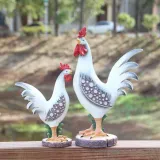 Farm Style Easter Chicken Ornaments For Garden Decoration Resin Outdoor Rooster Ornaments