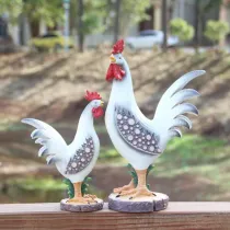 Farm Style Easter Chicken Ornaments For Garden Decoration Resin Outdoor Rooster Ornaments