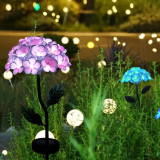 Led Lighting Solar Light Hydrangea Artificial Flowers Outdoor Lawn Garden Lights
