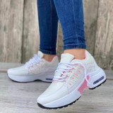 Women Mesh Platform Sneaker Lace Up Sporty Casual Shoes
