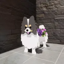 Yellow Pomeranian Shape Pet Style Garden Flower Pot