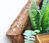 Rustic Home Decorative Wooden Planter Pot Wall Hanging Natural Wood Flower Box