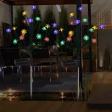 Solar Lotus Flower Branch Tree Lamp Christmas Lawn Stake Light Outdoor Decoration Light