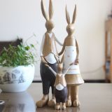 American Style Rabbit Family Decorative Ornaments Home Accessories For Living Room Creative Wedding Gifts