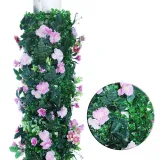Artificial Rose Flower Row Creative Background Plant Flowers Wall Decor