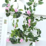 Home Garden Artificial Handmade Rose Flower Hanging Vine Wall Decoration