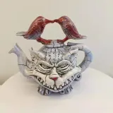 Home Decor Luxury Various Handmade Art Cat Teapot Shape Resin Craft Ornament