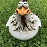 Garden Decoration Sculpture Big Eye Sling Resin Chicken Crafts Figurines