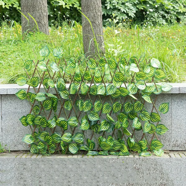 Artificial Green Leaf Expandable Stretchable Fence Net Guardrail Privacy Screen