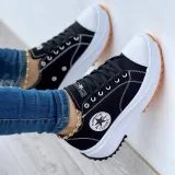Women Low-top Single Shoes Thick-soled Candy Color Flats Female Canvas Sneaker