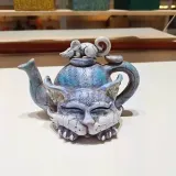 Home Decor Luxury Various Handmade Art Cat Teapot Shape Resin Craft Ornament