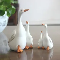 Outdoor Duck Mother And Son Statue Garden Decor Resin Yard Art For Lawn Backyard Party Wedding Decoration
