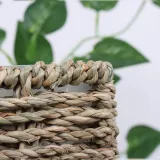 Living Room Decoration Rectangle Wicker Basket Handle For Flowers