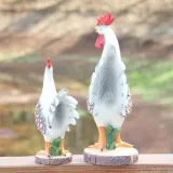 Farm Style Easter Chicken Ornaments For Garden Decoration Resin Outdoor Rooster Ornaments