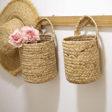 Hanging Storage Baskets Small Water Grass And Paper Rope Woven Basket