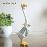 Cartoon Simulation Duck Family Painted Crafts Ornaments Resin Crafts For Garden Courtyard