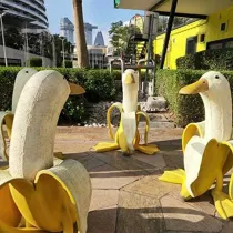Gardening Decorations Art Ornament Creative Art-Banana Duck