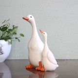 Outdoor Duck Mother And Son Statue Garden Decor Resin Yard Art For Lawn Backyard Party Wedding Decoration